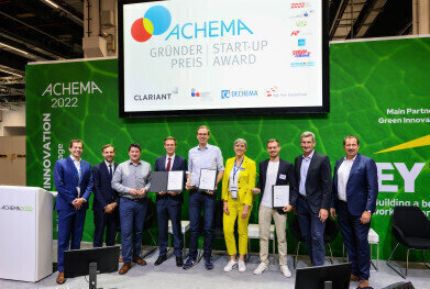 创业奖获奖者参加ACHEMA平台